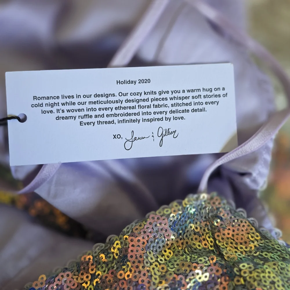 For Love & Lemons Iridescent Sequin Bodysuit in Lavender - Picture 5 of 8